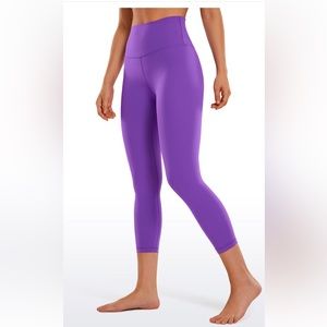 Crzy Yoga 25” electric purple yoga pants. Double side pockets, double seam!